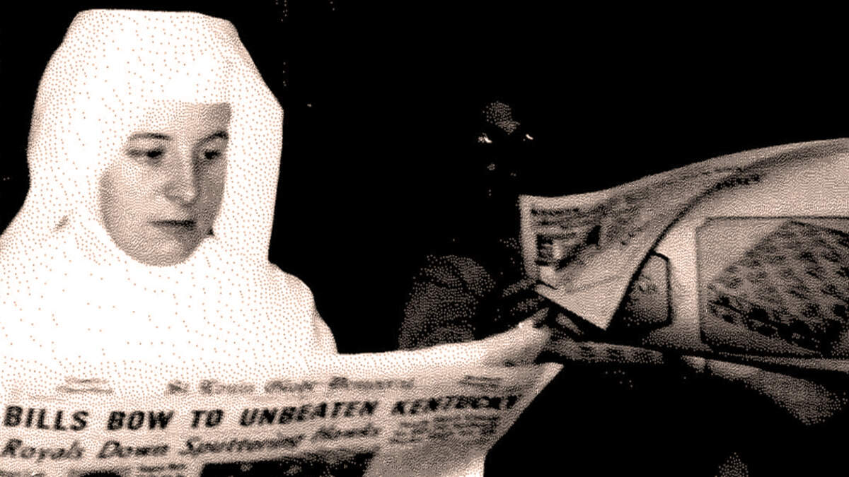 Peggy on a visit home to Kansas City while she was still in the convent