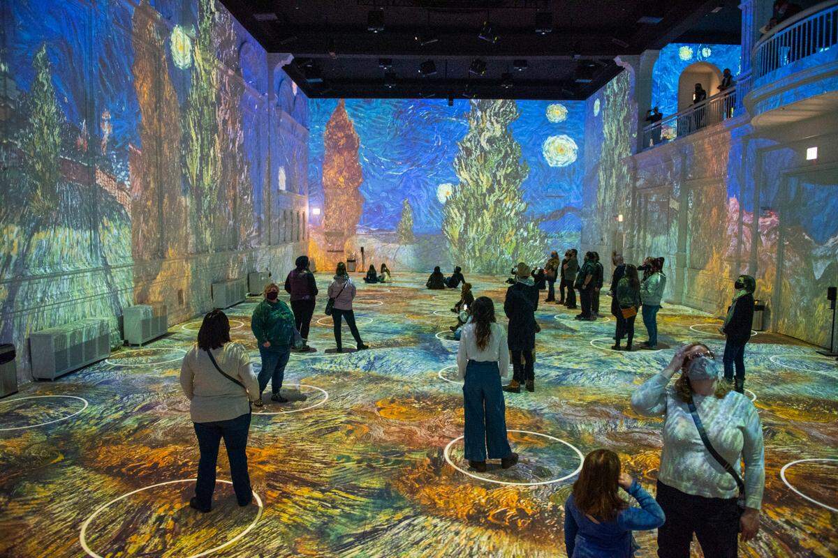 “Immersive Van Gogh” is scheduled to show in 19 U.S. cities this year, including Chicago (pictured) and Kansas City.