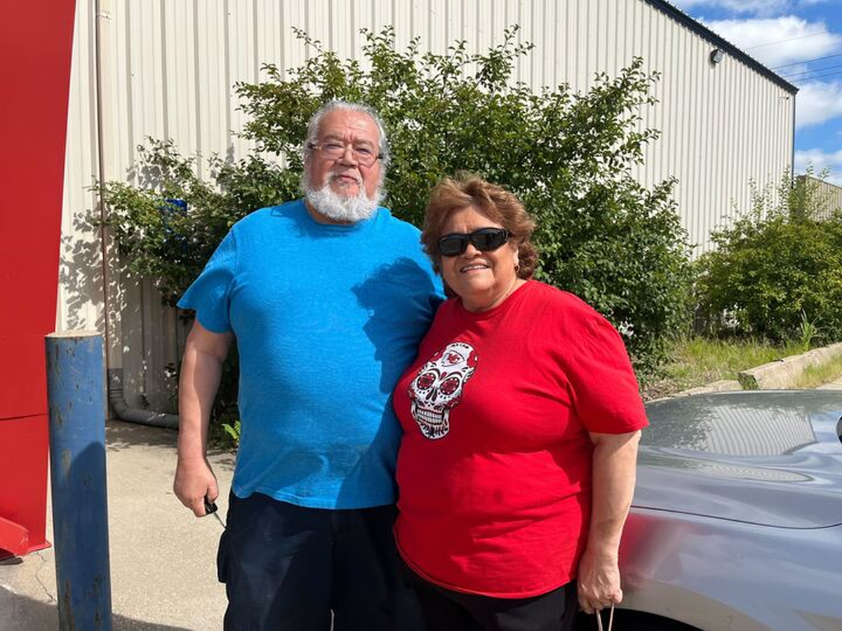 Denise Garcia, 72, and Carlos Garcia, 75, said that Medicare, women’s rights and gerrymandering concerns brought them to their poll location to vote in the primary election Tuesday at 548 S. Coy St. Kansas City, KS.