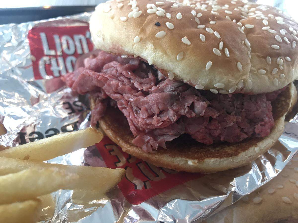 Lion’s Choice is known for its roast beef sandwiches made with top round, slow-roasted daily on-site, and natural-cut fries.