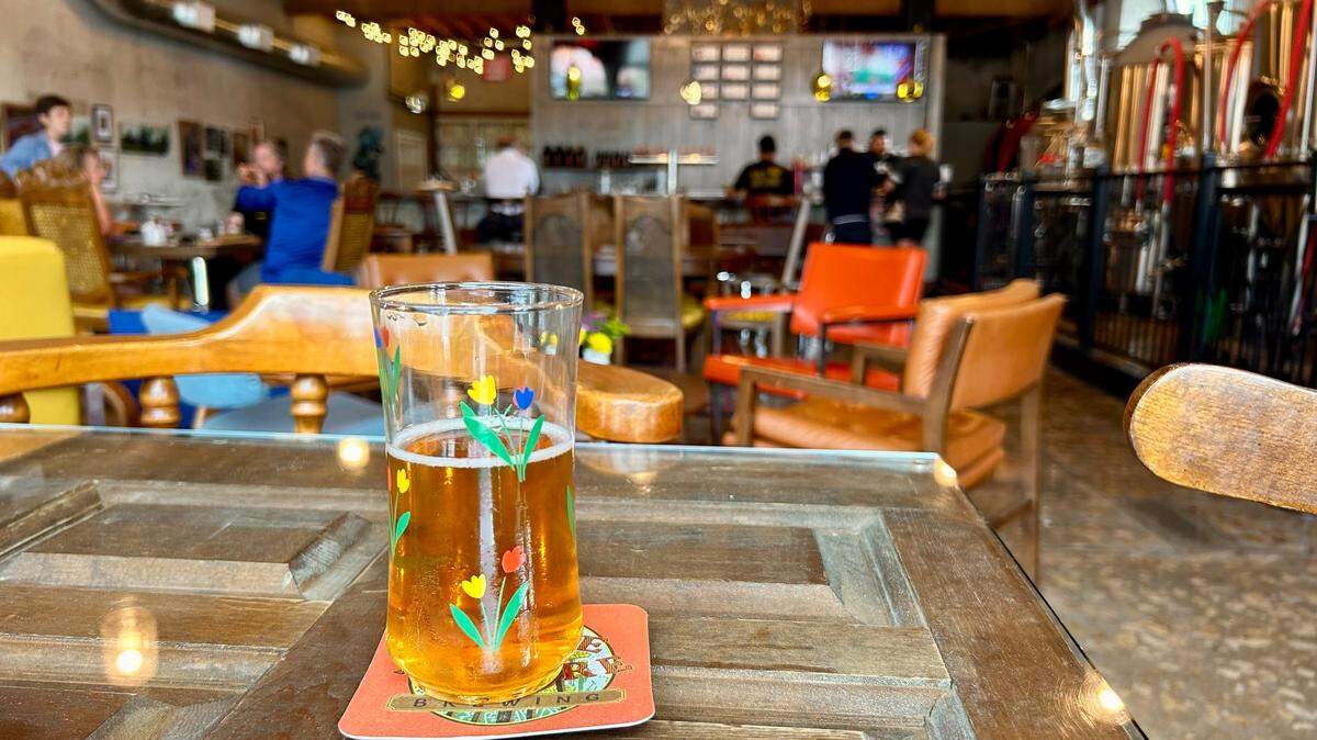 The bee’s knees beer at Force of Nature Brewing is made with honey, dandelion root and calendula.