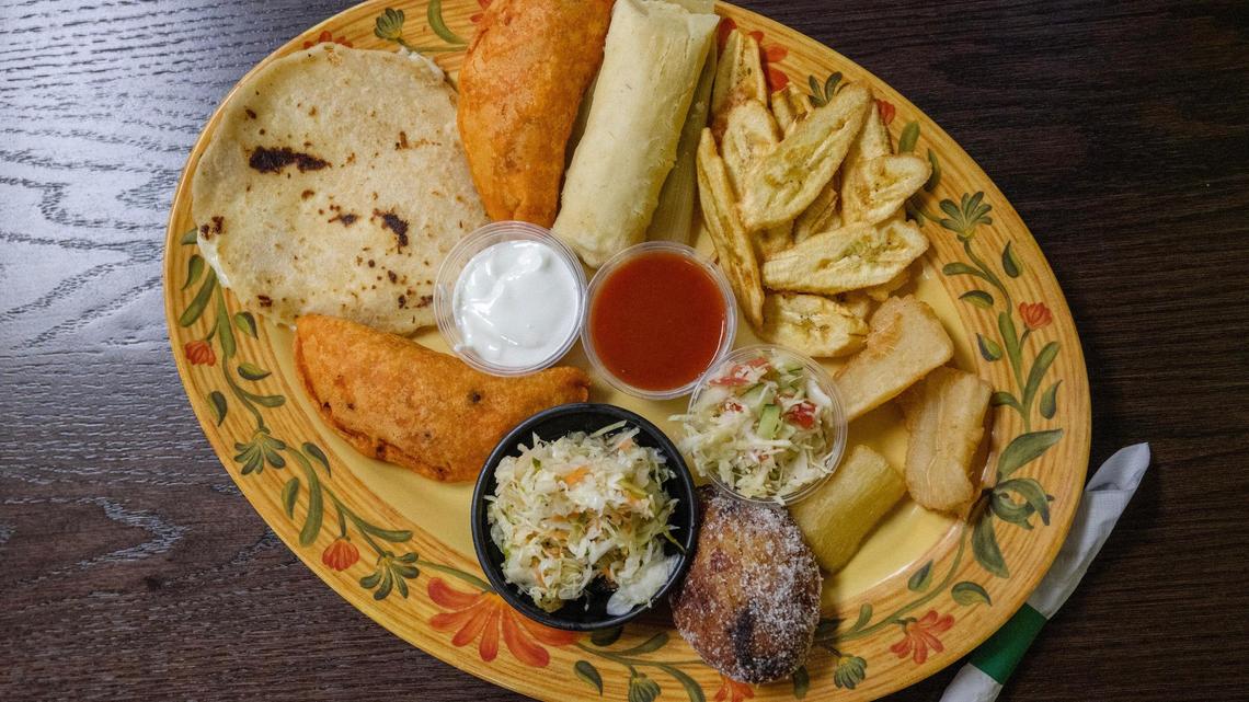At KC-area restaurant, the sampler platter comes with a mountain of food, all amazing
