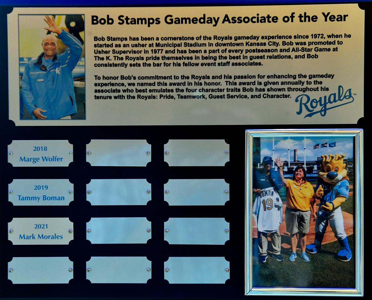 In 2018, the Kansas City Royals designated an annual award named after Stamps. It’s given to the stadium employee who “best emulates the four character traits Bob has shown throughout his tenure with the Royals: pride, teamwork, guest service, and character.”