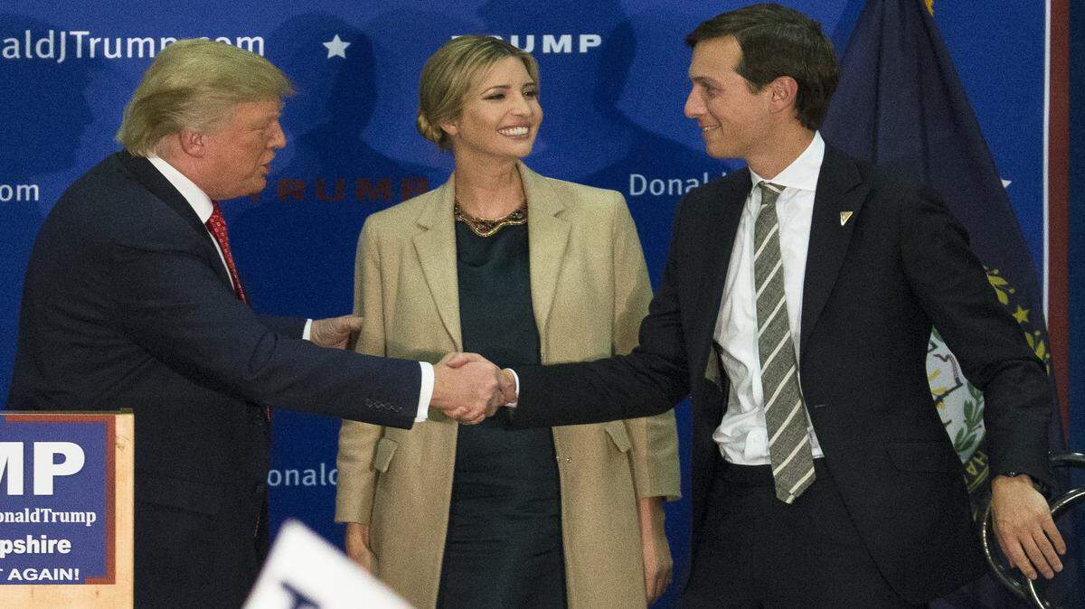 Donald Trump’s son-in-law Jared Kushner’s company is a minority partner in Kansas City apartment buildings One Light and Two Light. Kushner (right, pictured at a January 2016 campaign rally with his father-in-law and his wife, Ivanka) may be headed to the White House as an adviser.