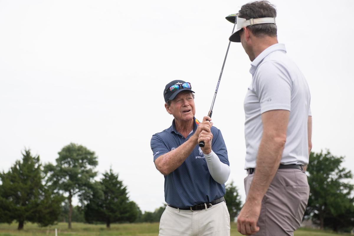 Tom Watson hosts a golf clinic during the 41st annual ALS Golf Tournament on Monday, June 3, 2024, at the Nicklaus Golf Club in Overland Park.