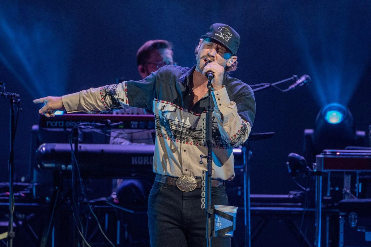 Country singer Chase Rice performs as the opening act for the Dierks Bentley concert Friday at T-Mobile Center.