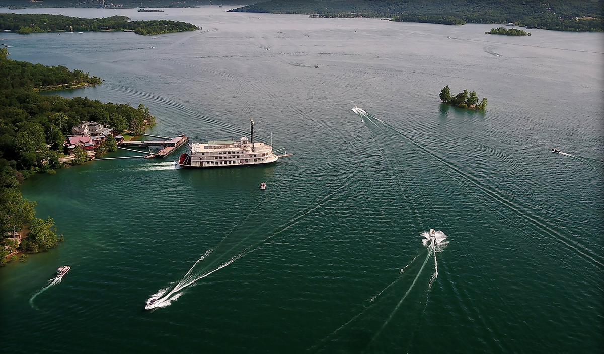 Plenty of watercraft, including the Showboat Branson Belle, cruise Table Rock Lake this summer, but duck boats are currently not part of the picture.