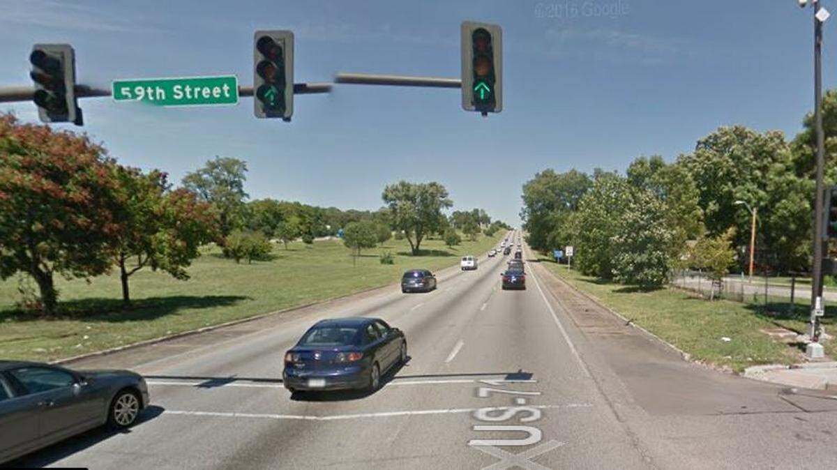A man and woman were injured Sunday in a motorcycle wreck on Bruce R. Watkins Drive near 59th Street, according to police. This Google Maps Street View image was taken in the area in August 2016.