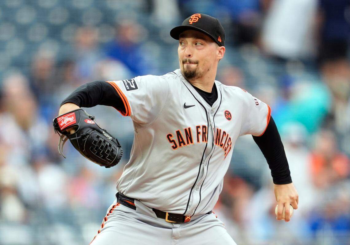 San Francisco Giants pitcher Blake Snell got the start for the visitors in Sunday’s series finale against the Kansas City Royals at Kauffman Stadium. He struck out nine in six innings.