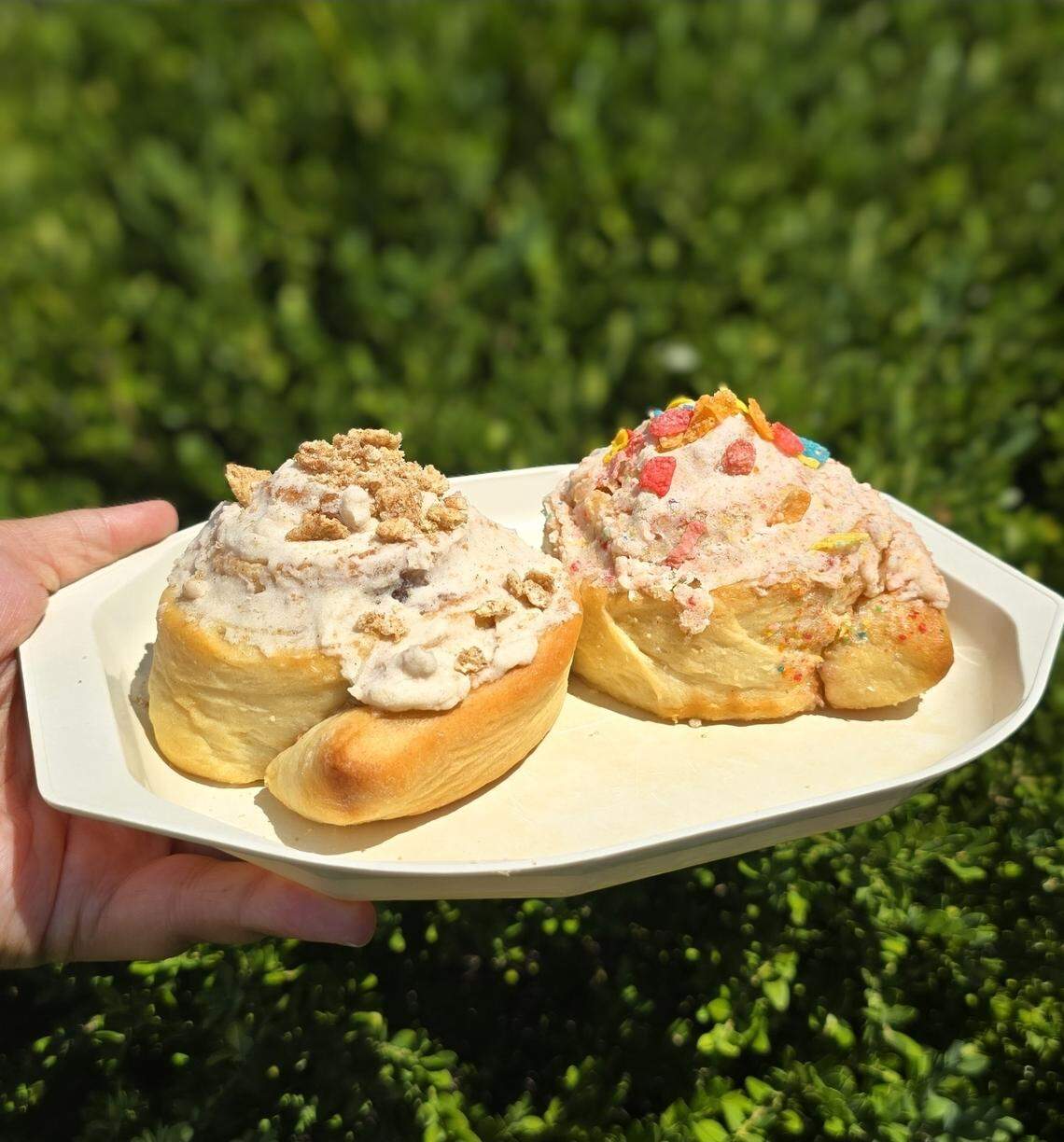 Christy Weilert offers a variety of cinnamon roll flavors.