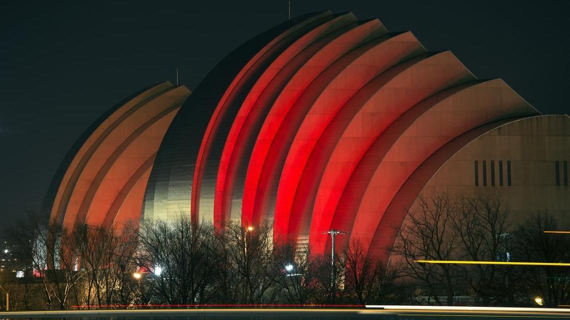 The Kauffman Center for the Performing Arts celebrated its fifth anniversary in 2016. In January, the center was lit in red in support of the Chiefs, who are again in playoff contention. 