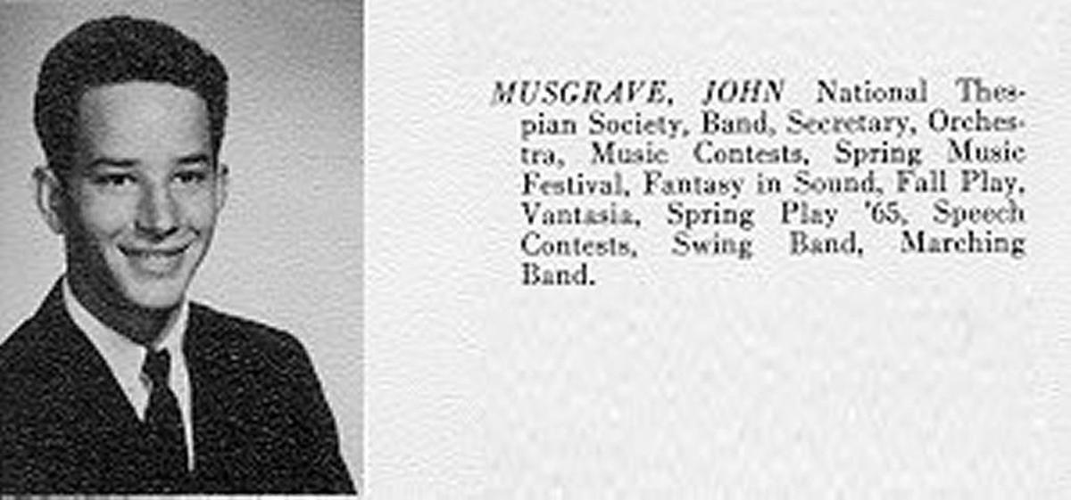 John Musgrave, pictured in his Van Horn High School yearbook, enlisted in the Marine Corps just after his 17th birthday.