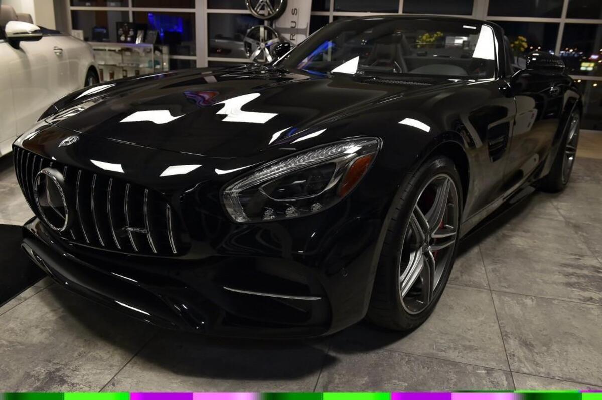 The 2018 Mercedes-Benz GTC AMG Roadster has a 4.0 liter, turbocharged, 8-cylinder engine and sells for $170,915.