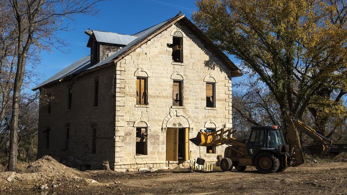 Kansas City developer Dan Clothier, who restored the Freight House in the Crossroads Arts District, has taken on a labor of love, restoring an abandoned 1875 mill in Cedar Point, in Chase County, Kan. Recently, Clothier tore off a metal-clad addition that hid the mill’s facade, seen here, from view for 112 years.