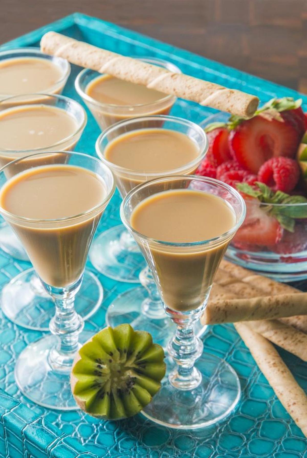 Serve coffee shots with a cookie or fruit for a perfect after-meal sweet.