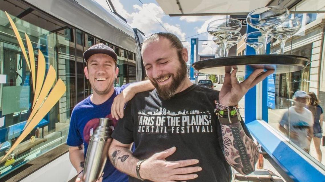 Scott Tipton (left) and Berto Santoro are managing partners of the Paris of the Plains Cocktail Festival.