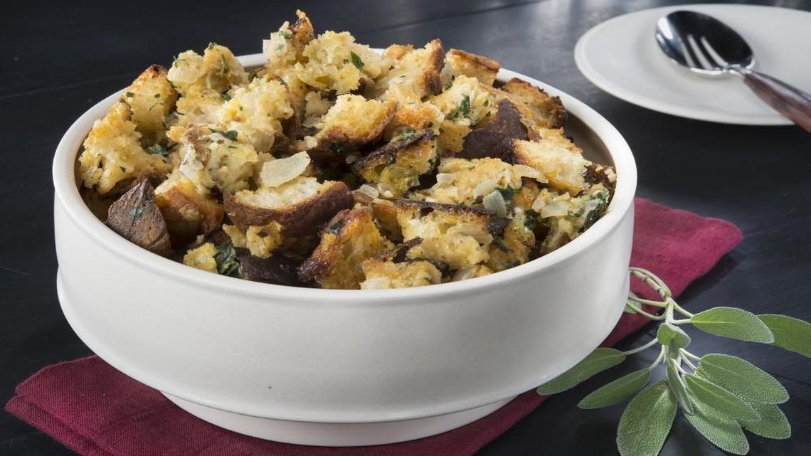 Elise Landry’s stuffing recipe features ciabatta bread from Farm to Market.