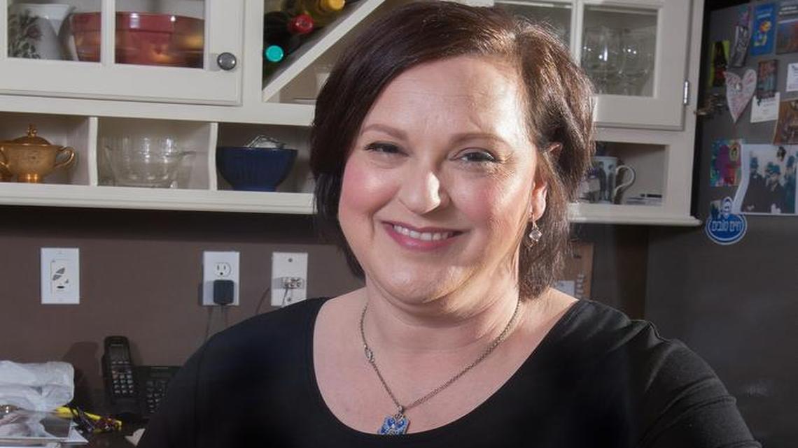 
Judith Evnen Benson with her Honey Cake in honor of Rosh Hashana, made with honey from her dad, Everett Evnen.
