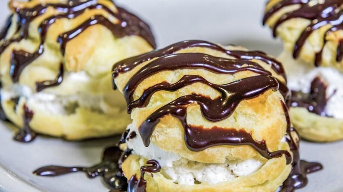 Chocolate-drizzled French puffed pastry looks difficult, but is easy to make