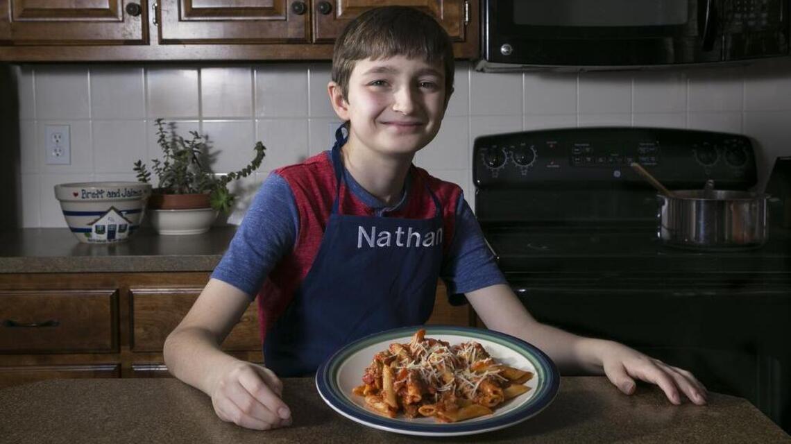 This Olathe cook, 11, prefers his mostaccioli tomato sauce recipe to those in jars