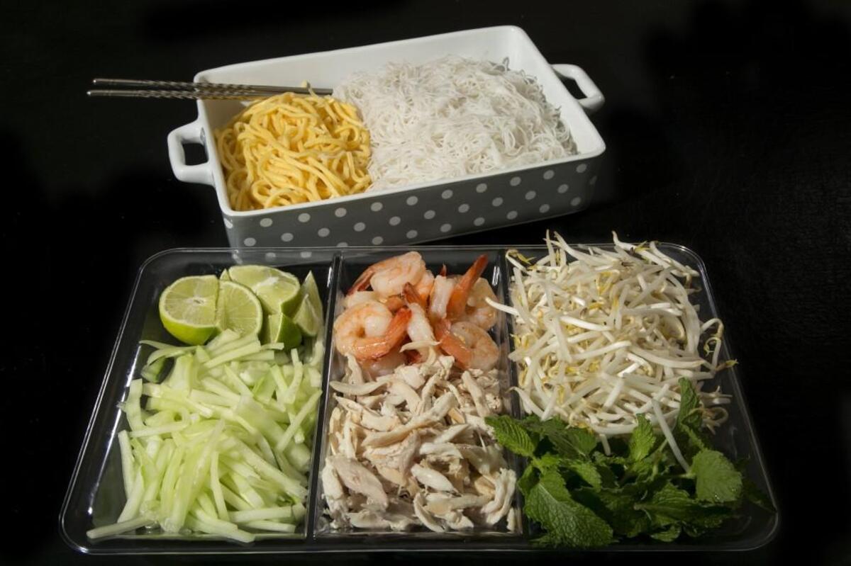 The components of Angee Leong’s dish Malaysian Curry Laksa.