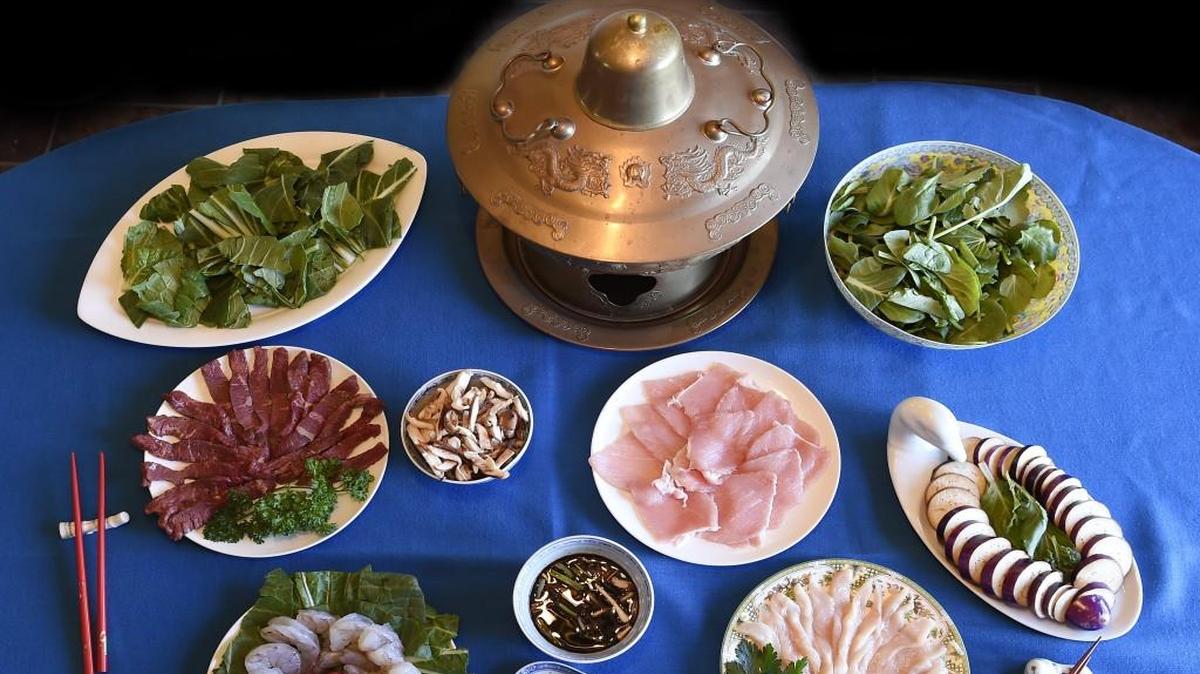 The Poseys like to cook ingredients such as shrimp, eggplant and bok choy in their Chinese hot pot.