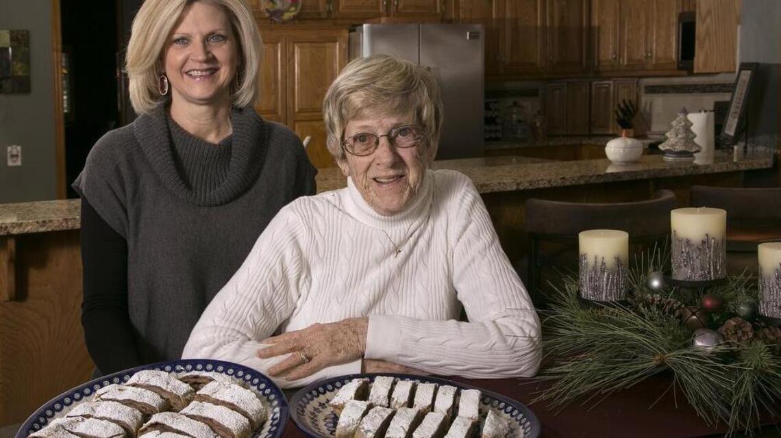 This apple strudel’s magic is a thin dough that the family can help stretch