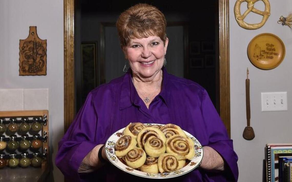 Drama teacher Norma Elgan’s Cinnamon Rolls are worthy of a standing ovation