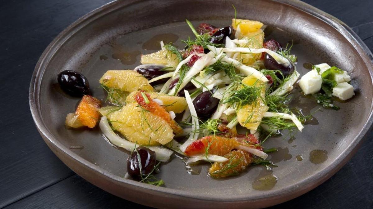 Nana’s Orange, Fennel and Olive Salad With Marinated Feta, from Jo Marie Scaglia.