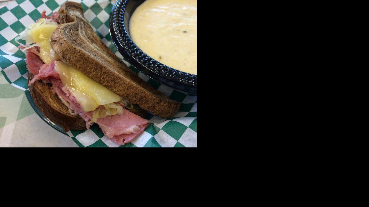 
Browne’s Irish Marketplace makes its Reuben sandwich with tender slices of corned beef eye round.

