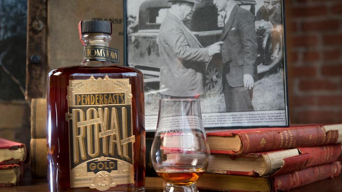 Tom’s Town’s is satisfying whiskey demand with aged barrels purchased from other distilleries and putting their own label on it, Pendergast’s Royal Gold Bourbon Whiskey.