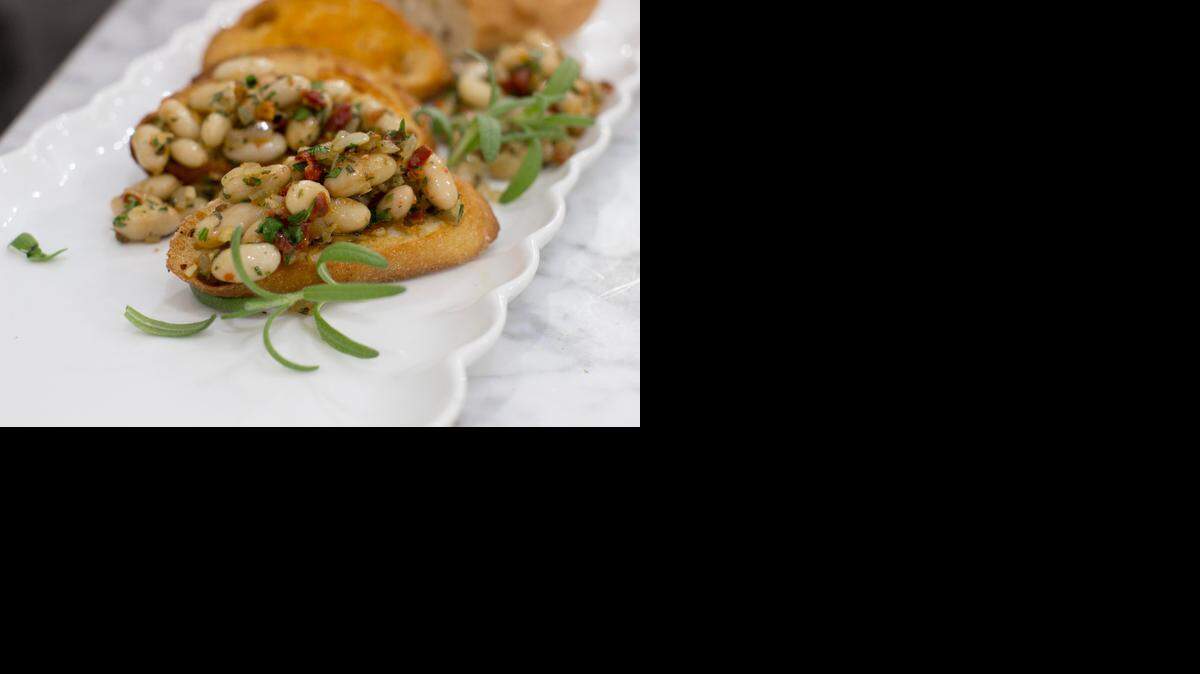 
Winter white bean bruschetta combines the flavors of the season with a traditional summertime dish. 


