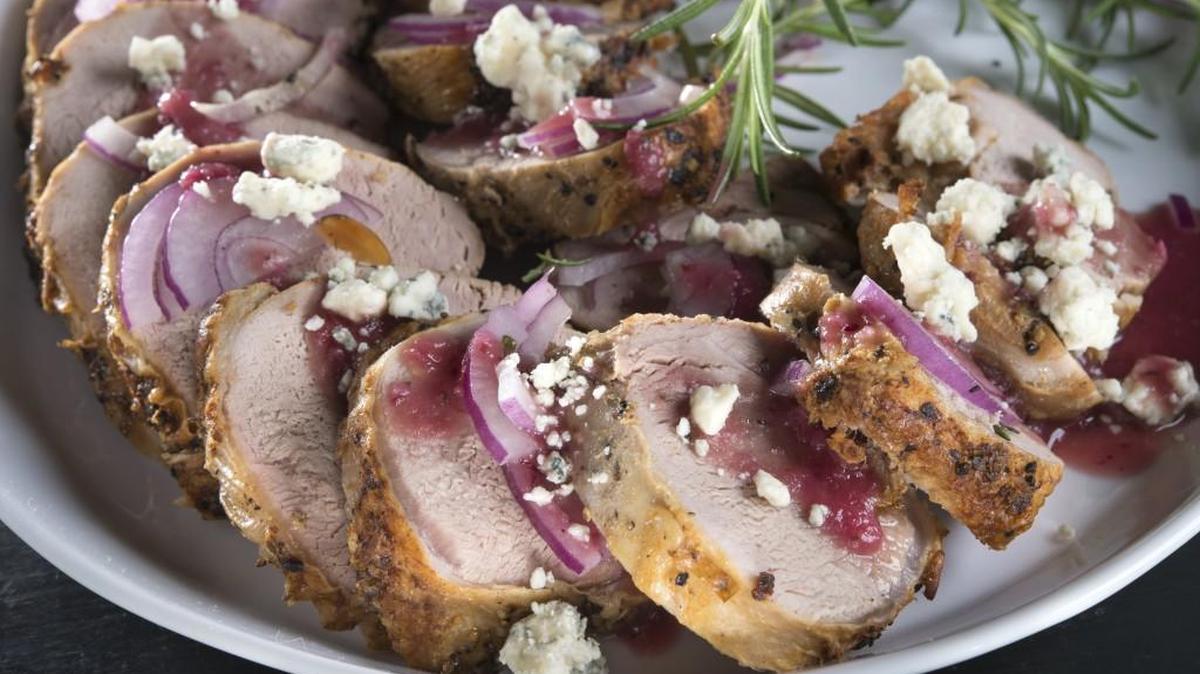 Pork Medallions With Cranberry Balsamic Reduction is an elegant way to use your leftover cranberry sauce.