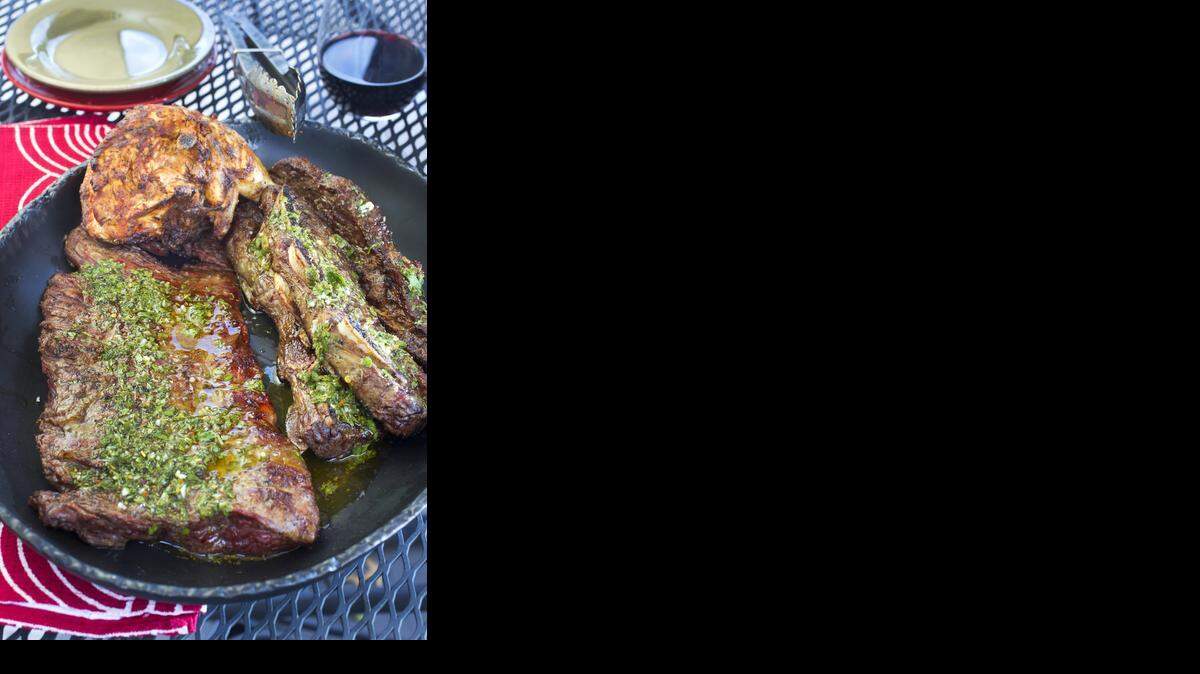 Chimichurri sauce spices up grilled meats.