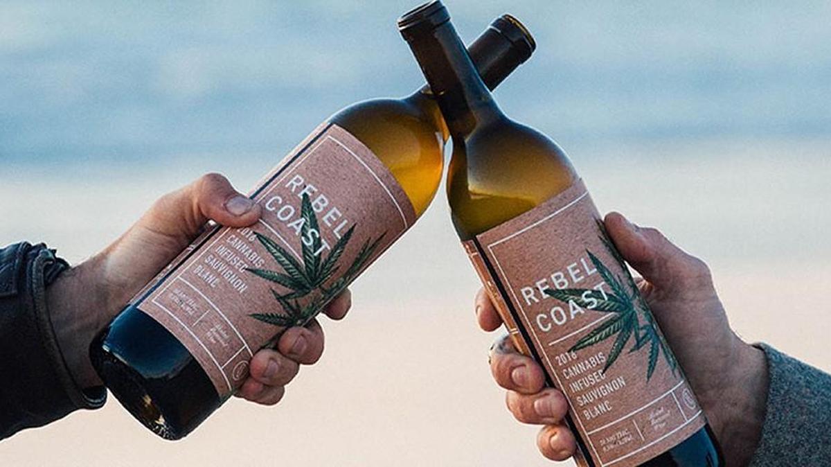 "No joke this concept has been passed down from winemaker to winemaker since the pioneers got to California," says Rebel Coast Winery about its new, cannabis-infused wine.
