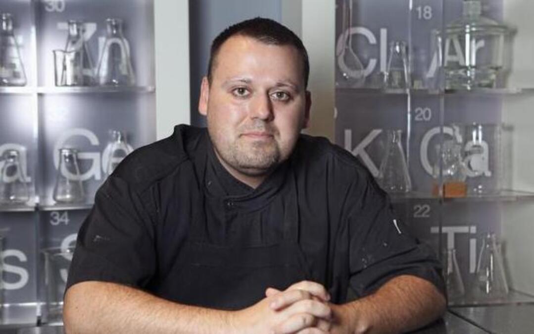
Chef Homaro Cantu at his restaurant Moto in Chicago
