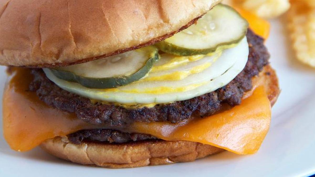 
Make your own drive-in-style double cheeseburger for friends and family over Labor Day weekend.

