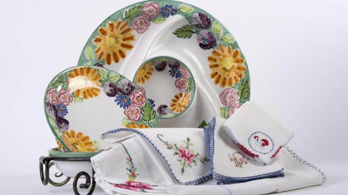 Antique and thrift stores offer a wide variety of vintage serving pieces and linens.