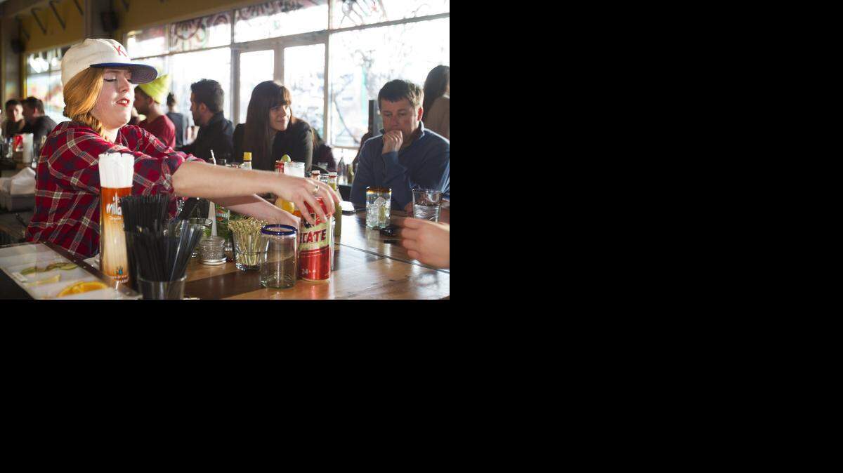 
Bartender Caitlin Corcoran was working at Port Fonda when she created her winning cocktail, Field of Dreams, for the Paris of Plains competition.
