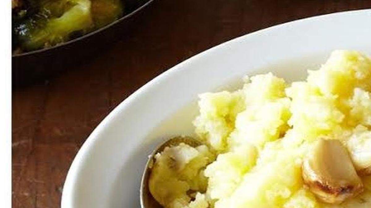 Lidia’s Olive Oil Mashed Potatoes with garlic