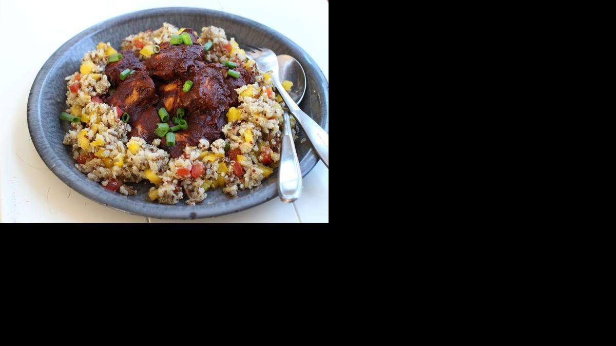 
This version of chicken mole takes less than an hour to prepare.



