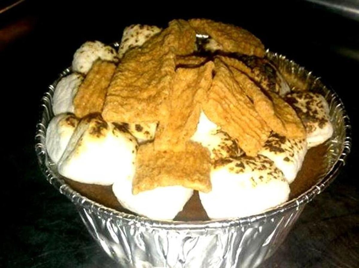 The OMG S’more the Merrier from Torched Goodness: chocolate with toasted marshmallows and graham crackers.