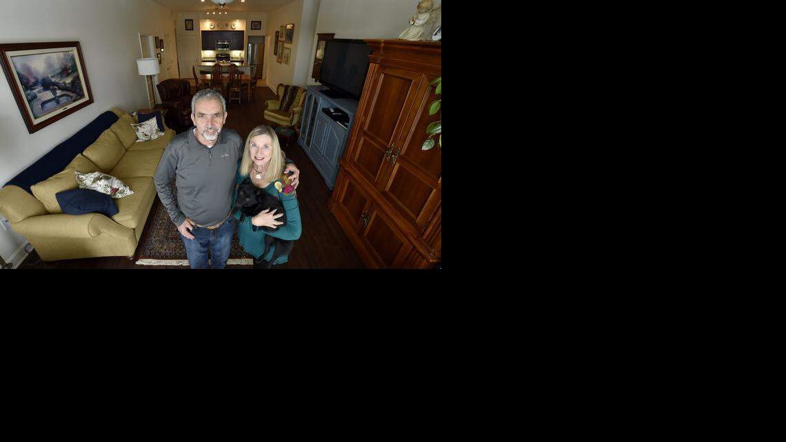 
Tom and Kathy Marincel sold their four-bedroom home in Lenexa, where they had lived since 1977, and moved to a smaller apartment in Union Hill. 
