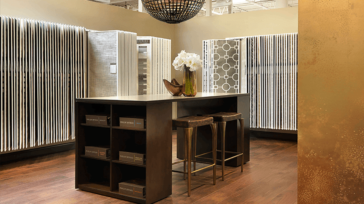 KDR Showroom’s new Phillip Jeffries Boutique alone contains more than 1,100 wall covering samples in its product library.