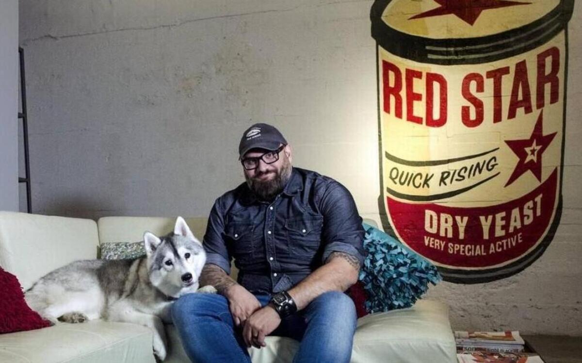 Work/life balance is important to Matt Wegerer, who often brings his two pups to work. Siberian husky Nova makes regular appearances at the office.