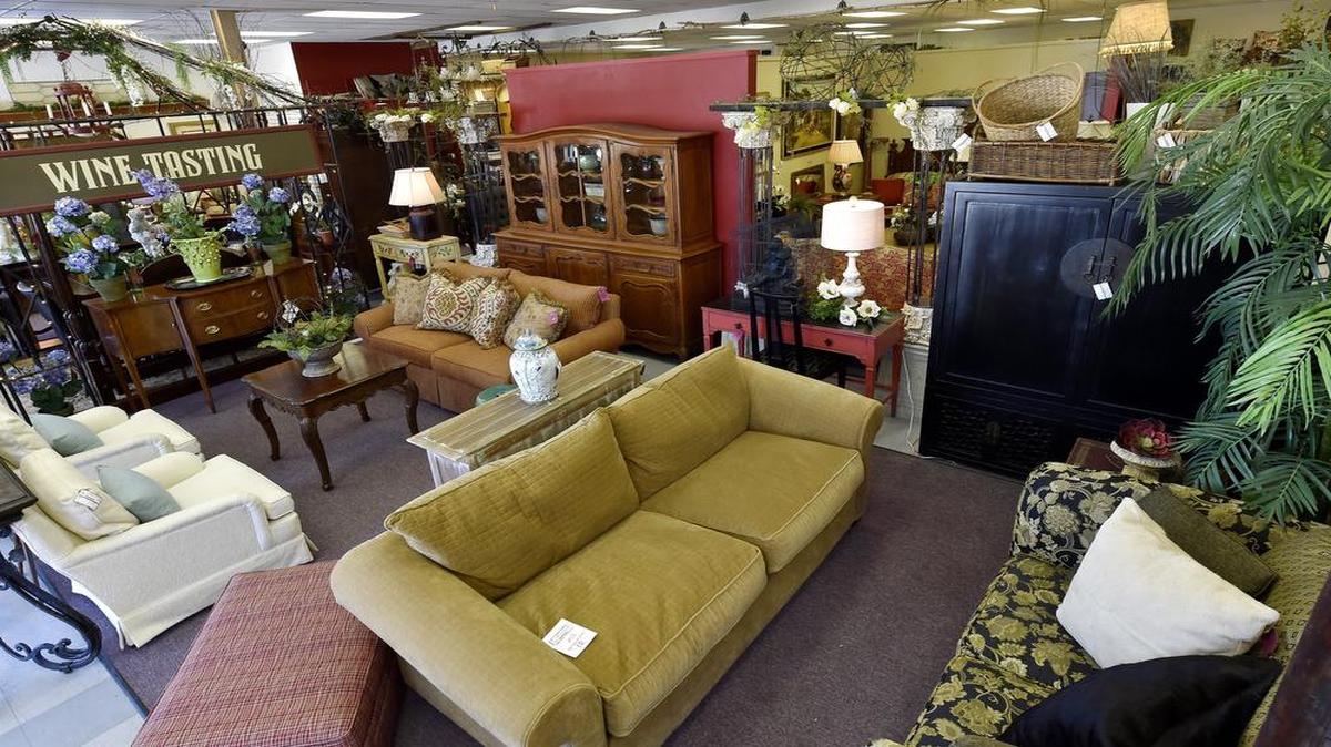 Inventory at stores like Designer Consignment, in Johnson County, above, is often unique, made of high-quality materials and updates more regularly than at new-furniture stores.