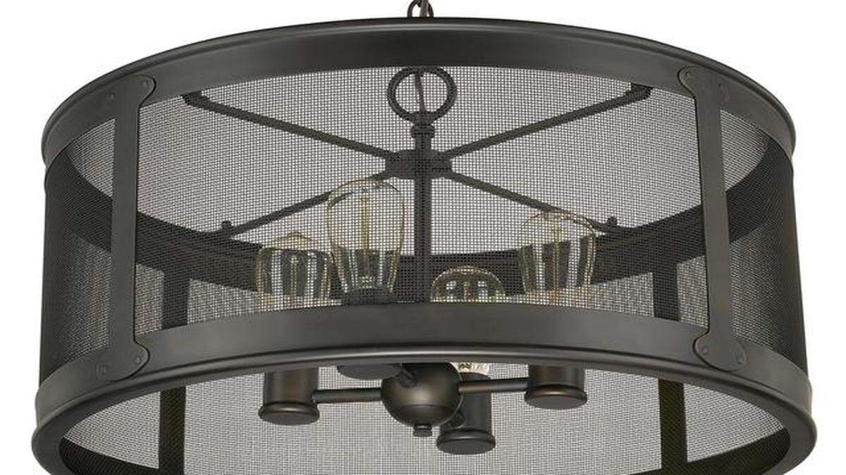 
This bronze four-light outdoor pendant from Capital Light’s Dylan Collection could just as easily hang over an indoor dining table. $421.90.
