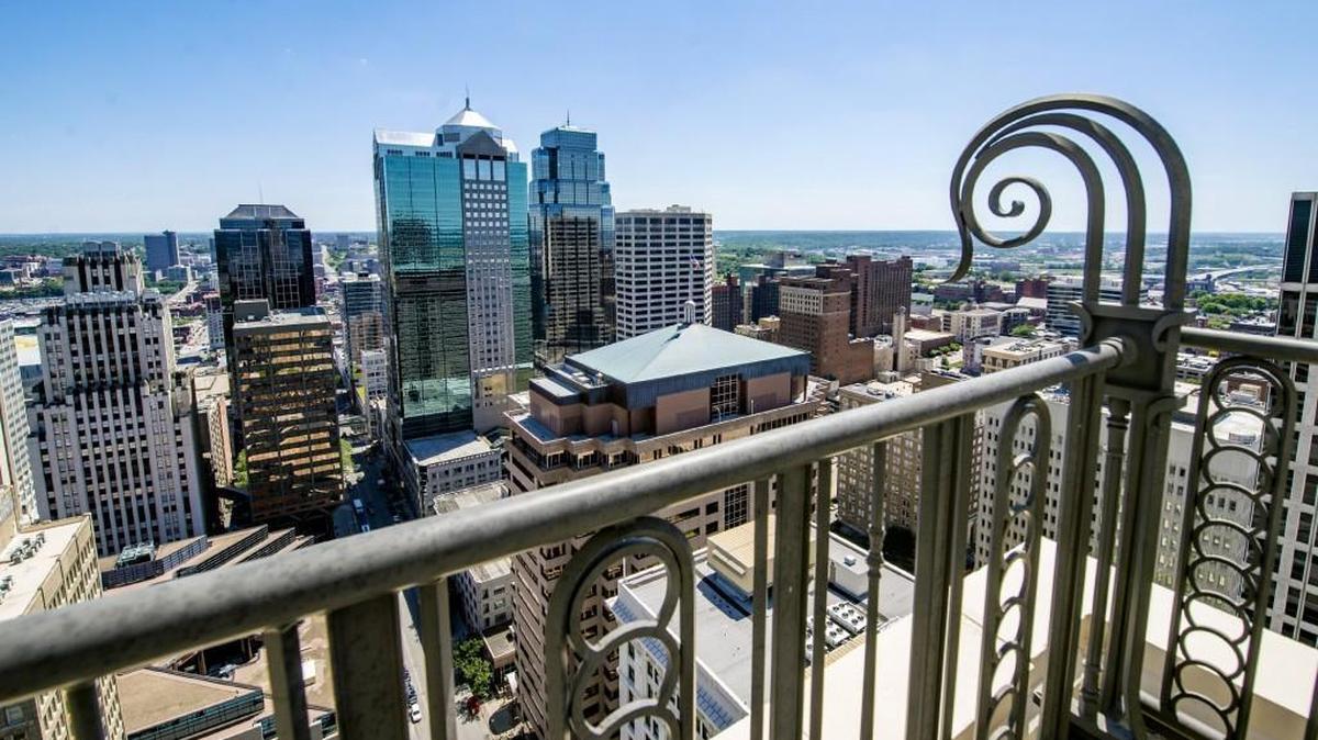 The view from a condo on Walnut Street, between the River Market and the Power & Light District. Kansas City’s population grew to an all-time high of over 508,000 residents — up 11% from 2010.