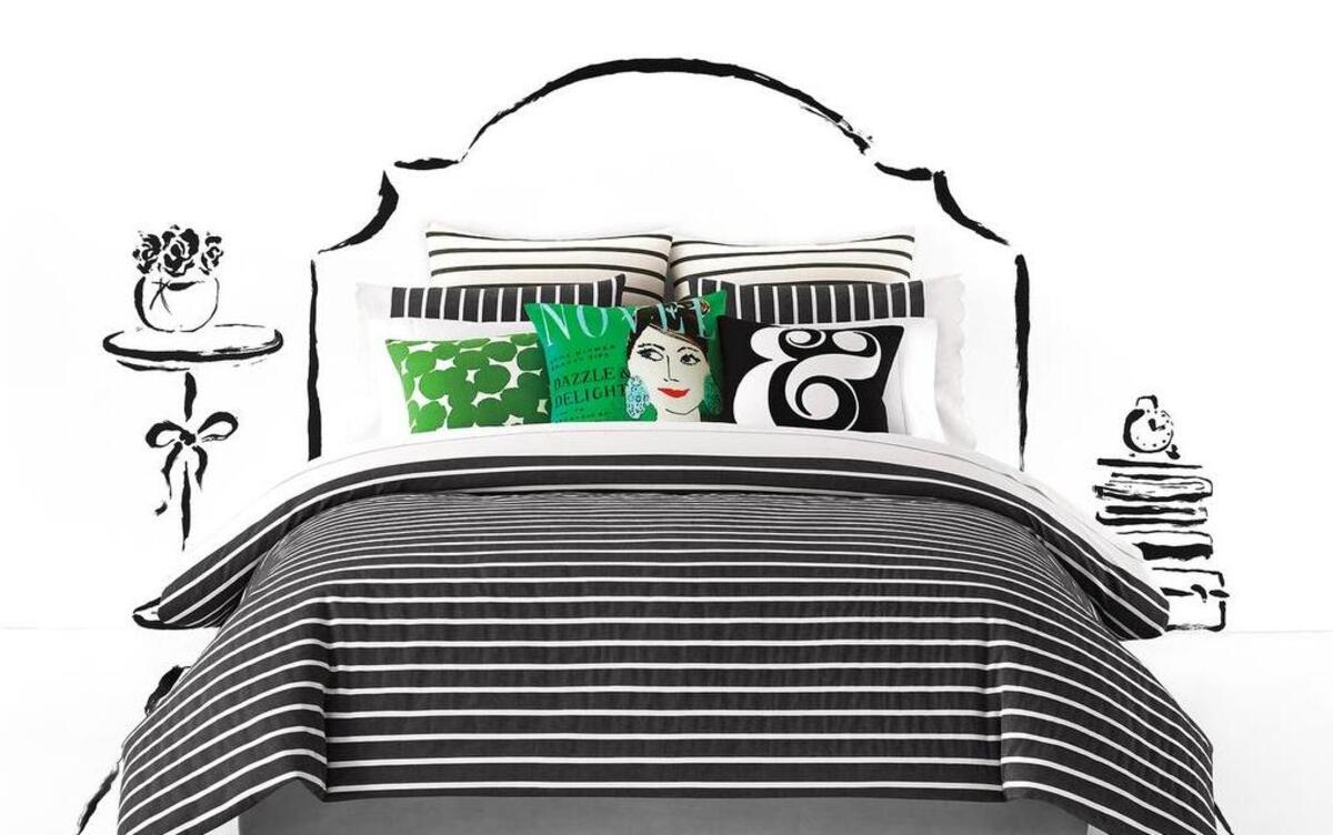 
Kate Spade New York’s Harbour Stripe Comforter set comes in twin through king sizes ($179.99-$259.99) at Bed, Bath & Beyond.
