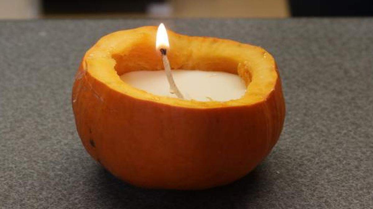 
Dawn deemed herself a candle-making wonder after completing this pumpkin candle.
